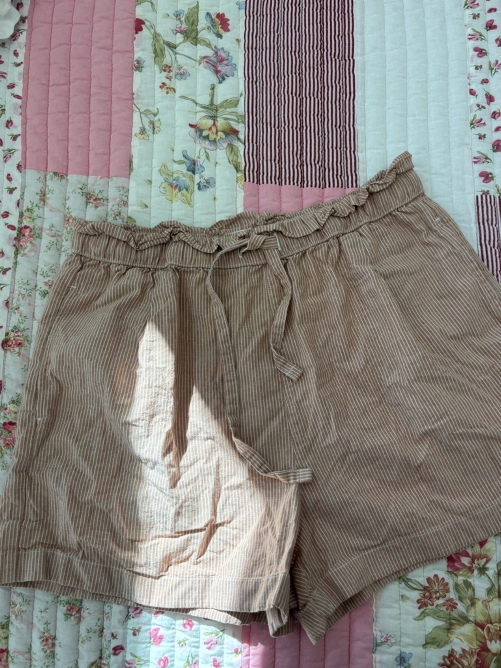 Women's blush Cotton-Blend Drawstring Shorts